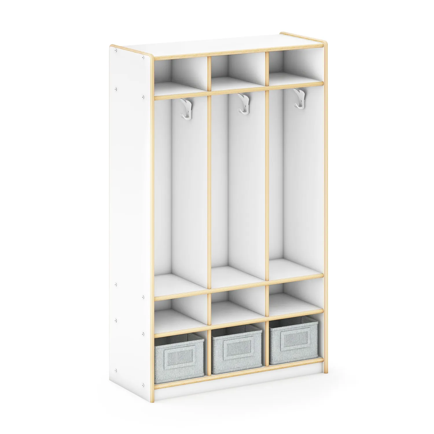 Guidecraft EdQ 3-Section Locker kluisjeskast naturel hout