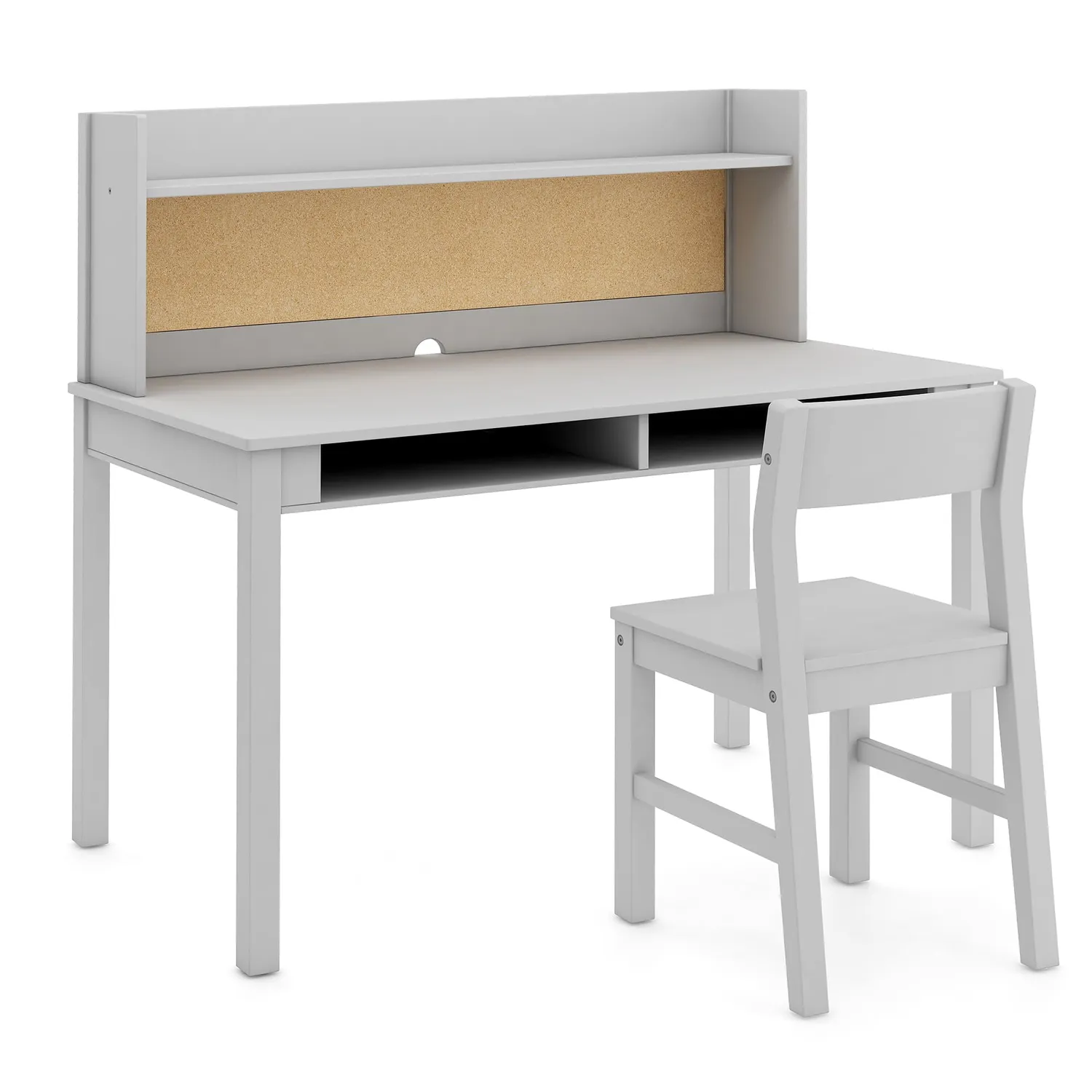 Martha Stewart Kids bureau met hutch en stoel linnenwit