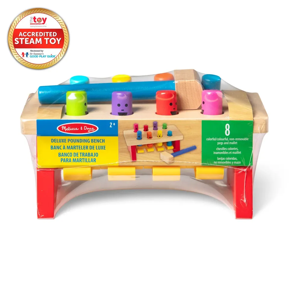 Melissa & Doug Deluxe Pounding Bench hamerbank hout 8 pinnen