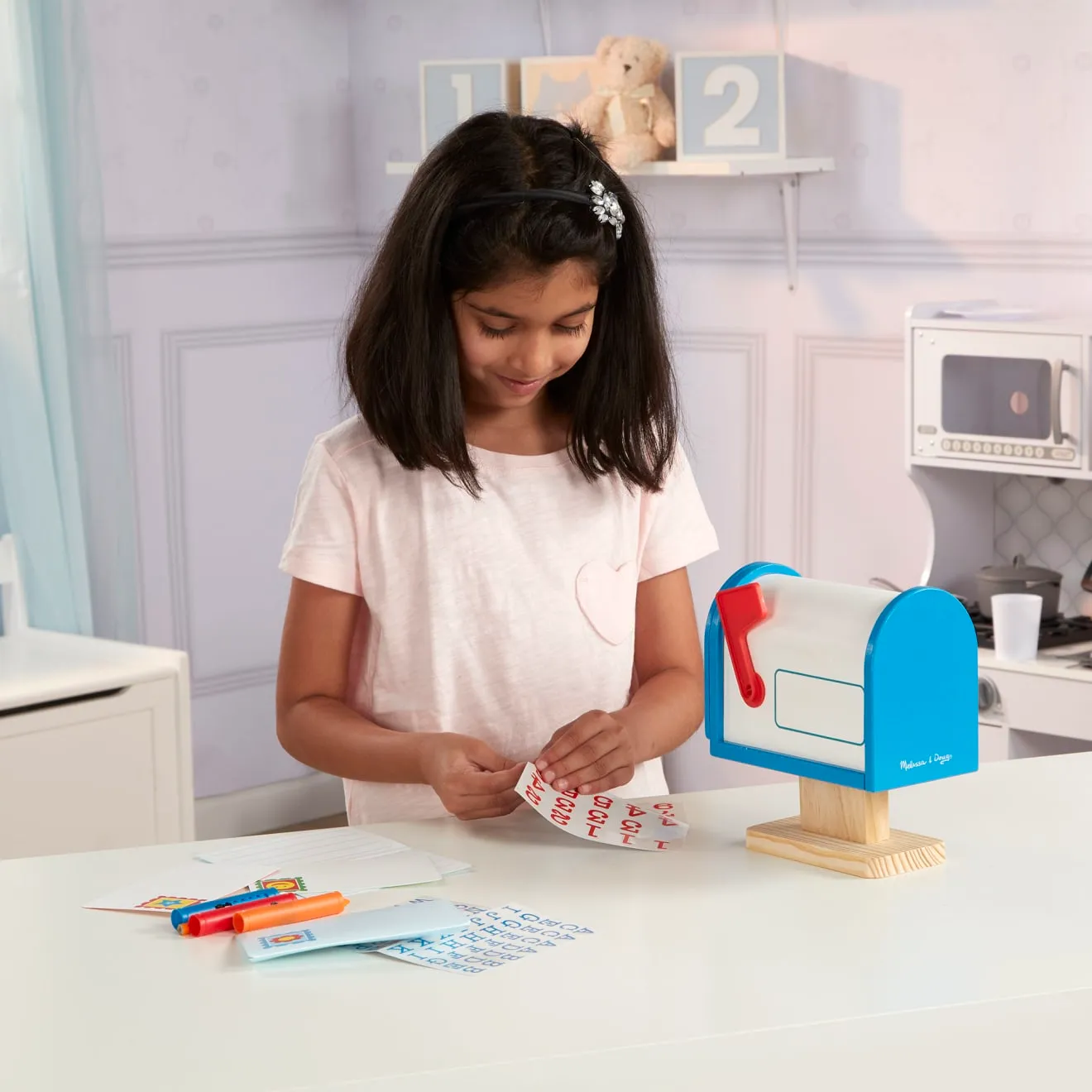 Melissa & Doug My Own Mailbox houten brievenbus speelgoed