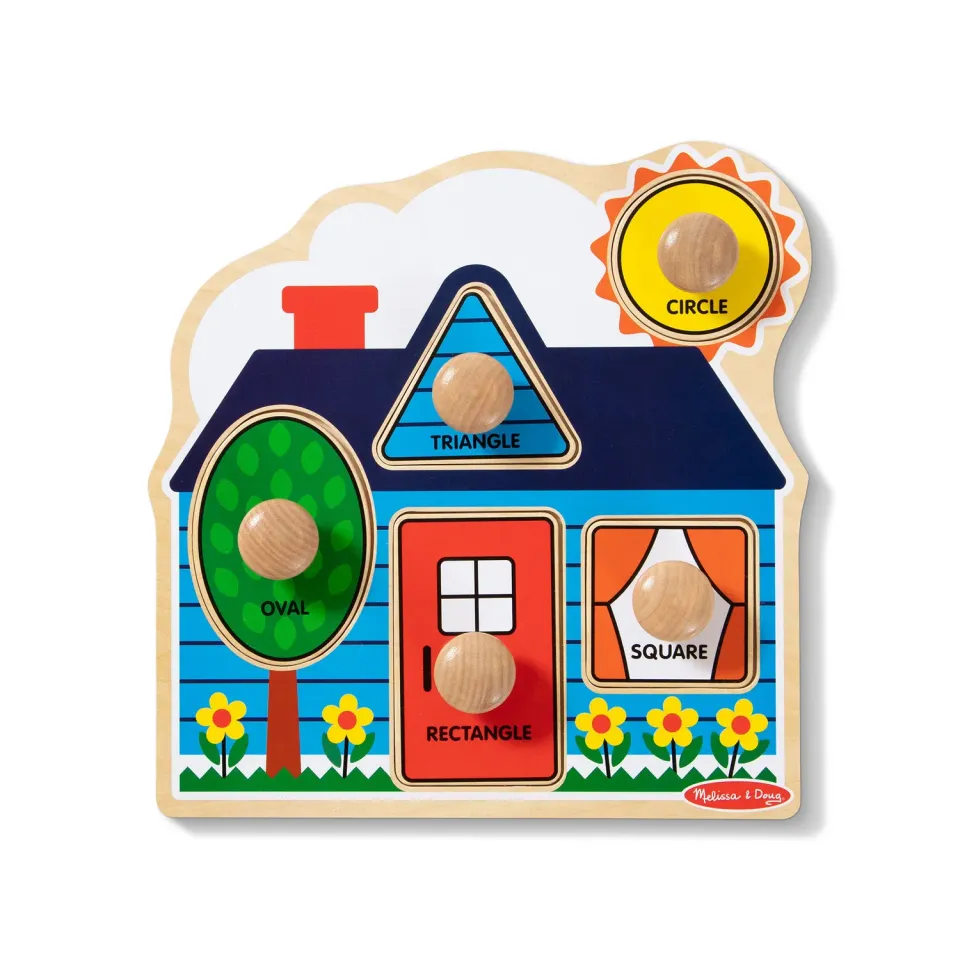 Melissa & Doug First Shapes houten vormenpuzzel 5 stukjes
