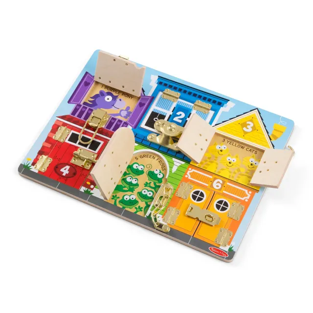 Melissa & Doug Latches Board houten slotjesbord dieren 3+ jaar