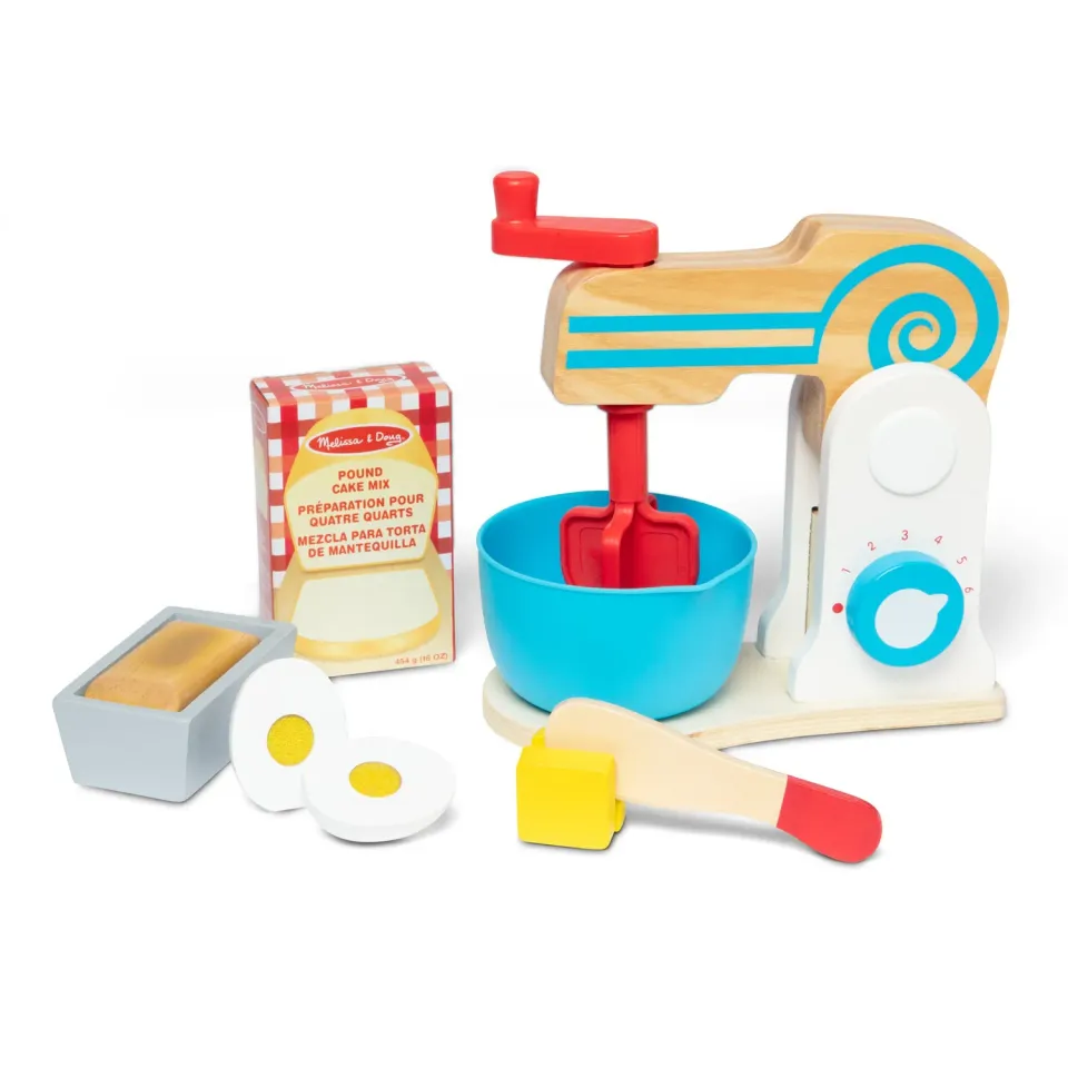 Melissa & Doug Make-a-Cake Mixer Set speelset houten 3+