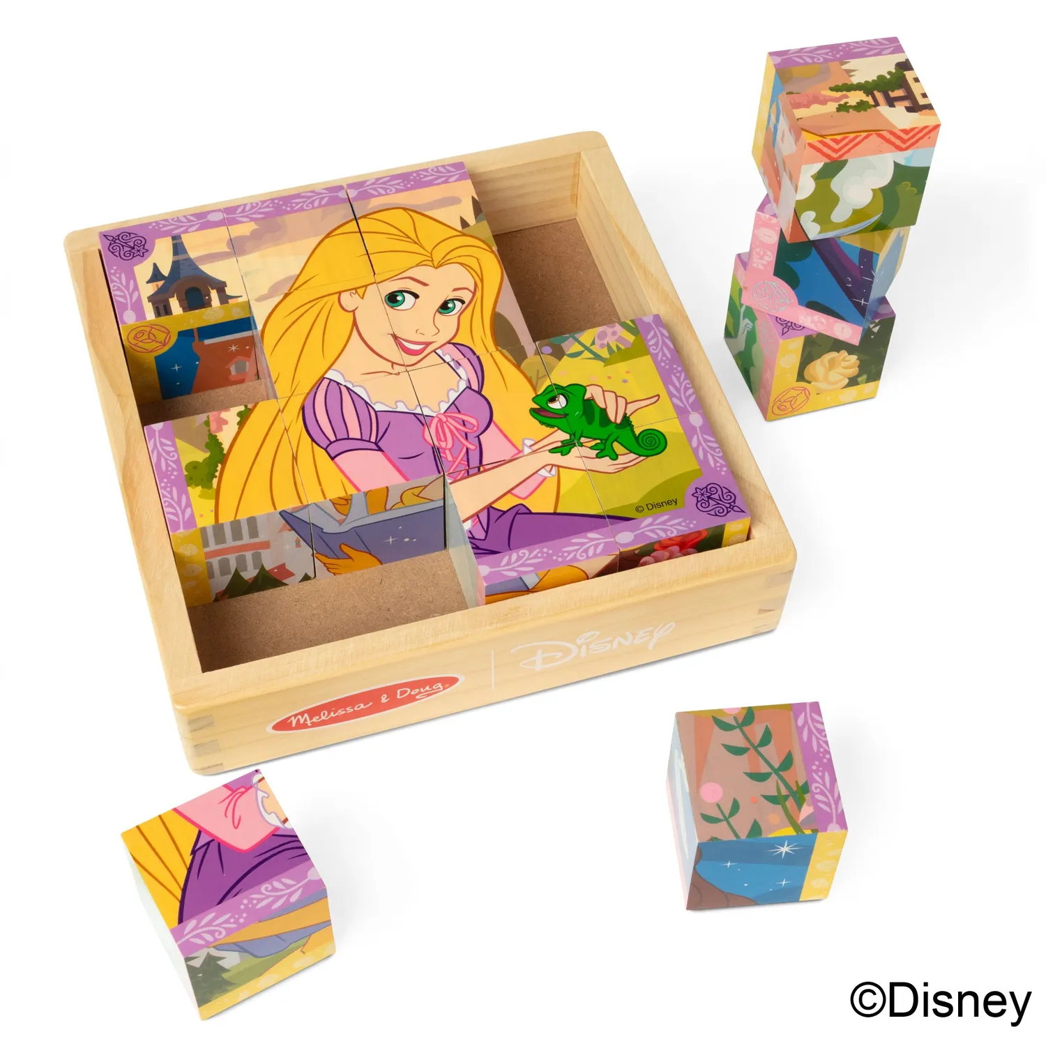 Melissa & Doug Disney Princess Houten Blokpuzzel 16 Blokken