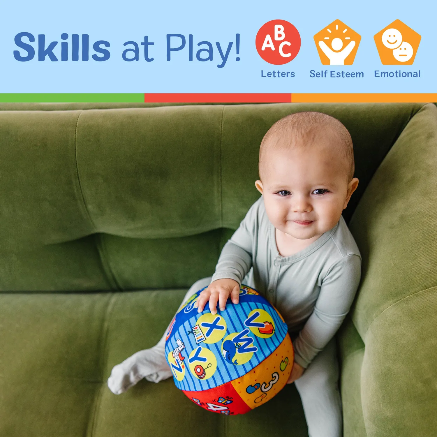 Melissa & Doug K’s Kids 2-in-1 Talking Ball babybal stof