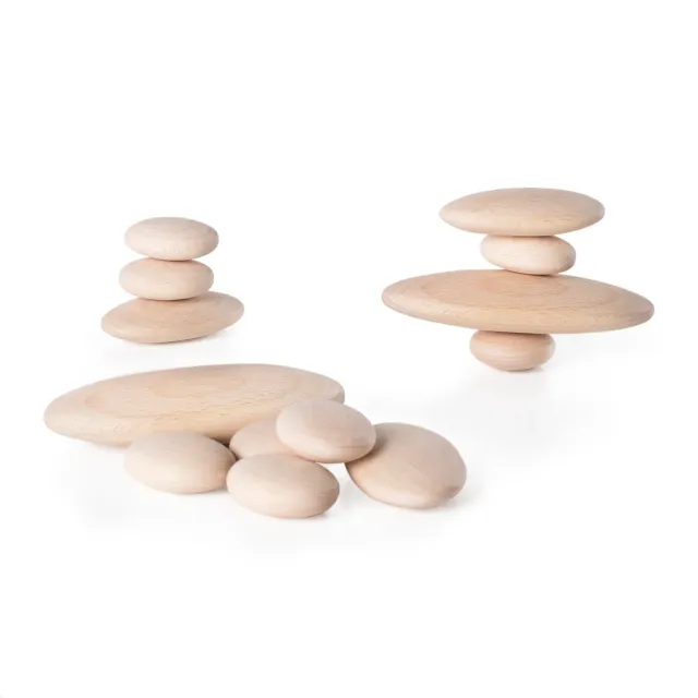 Guidecraft Wood Stackers River Stones stapelstenen 20 stuks hout