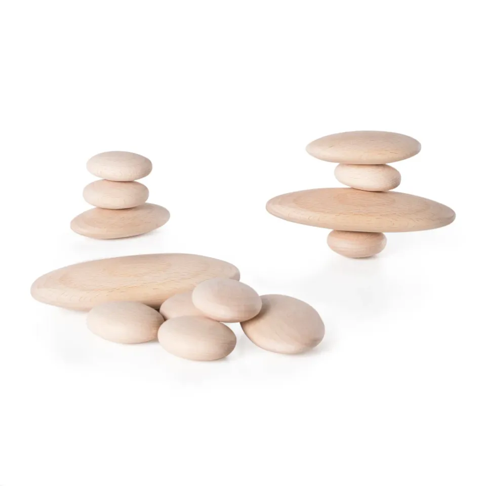 Guidecraft Wood Stackers River Stones stapelstenen 20 stuks hout