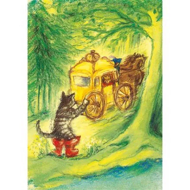 Ginger Fairy Marjan van Zeyl Gelaarsde kat kaart 10,5x15 sprookje
