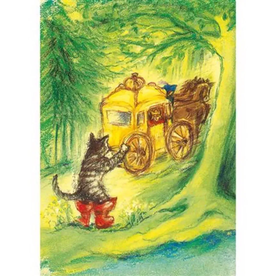 Ginger Fairy Marjan van Zeyl Gelaarsde kat kaart 10,5x15 sprookje