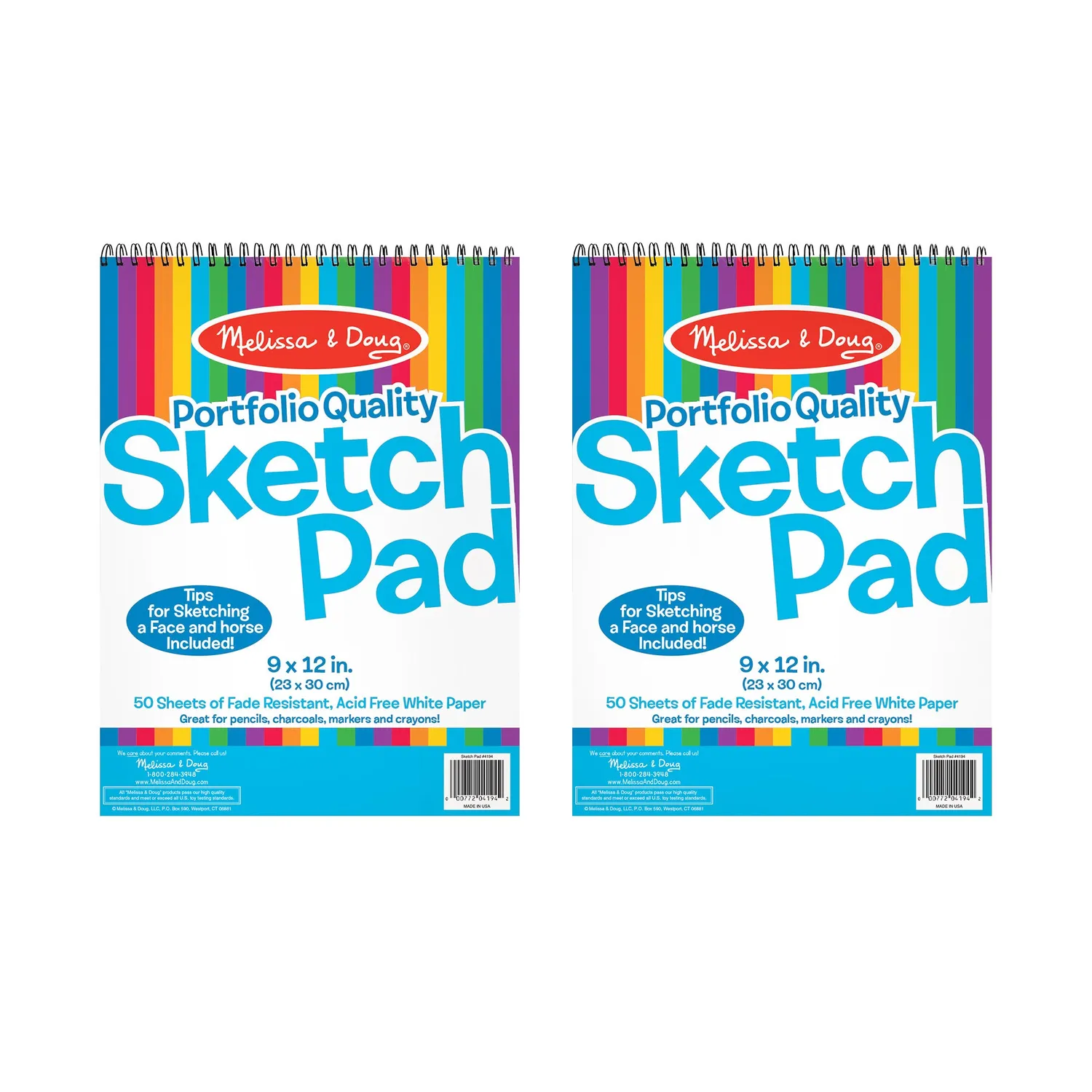 Melissa & Doug Sketch Pad 9x12 schetsboek 2 stuks