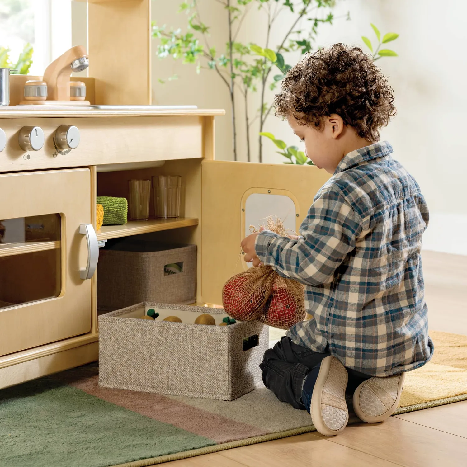 Guidecraft EdQ All-in-One speelkeuken naturel hout