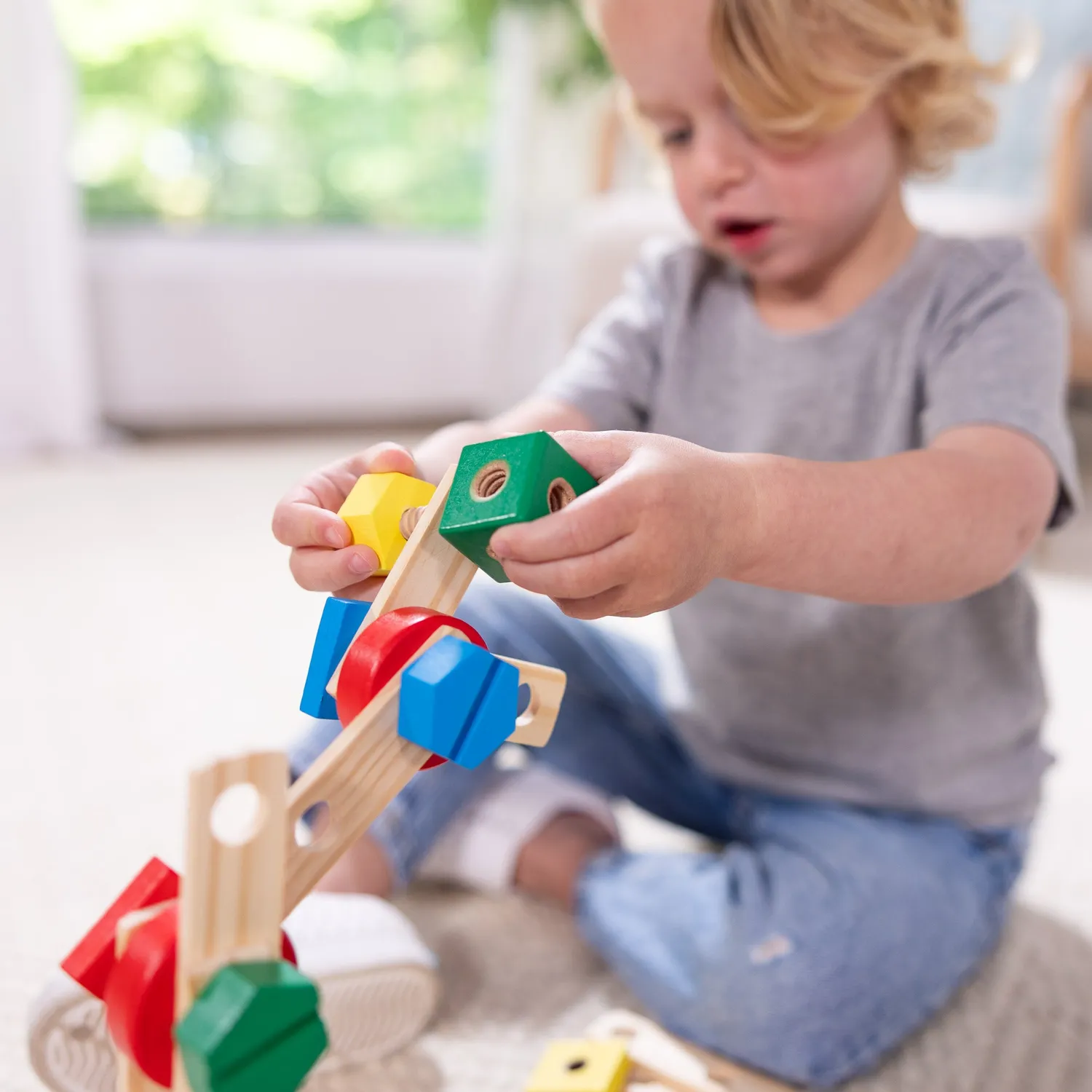 Melissa & Doug Construction Set in a Box bouwset 48-delig hout