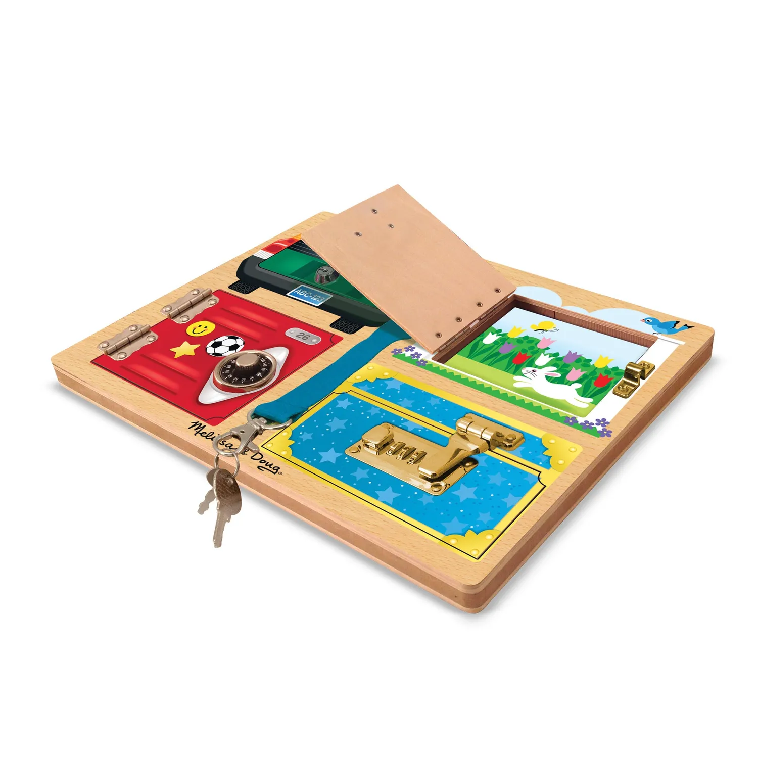 Melissa & Doug Locks & Latches houten speelbord