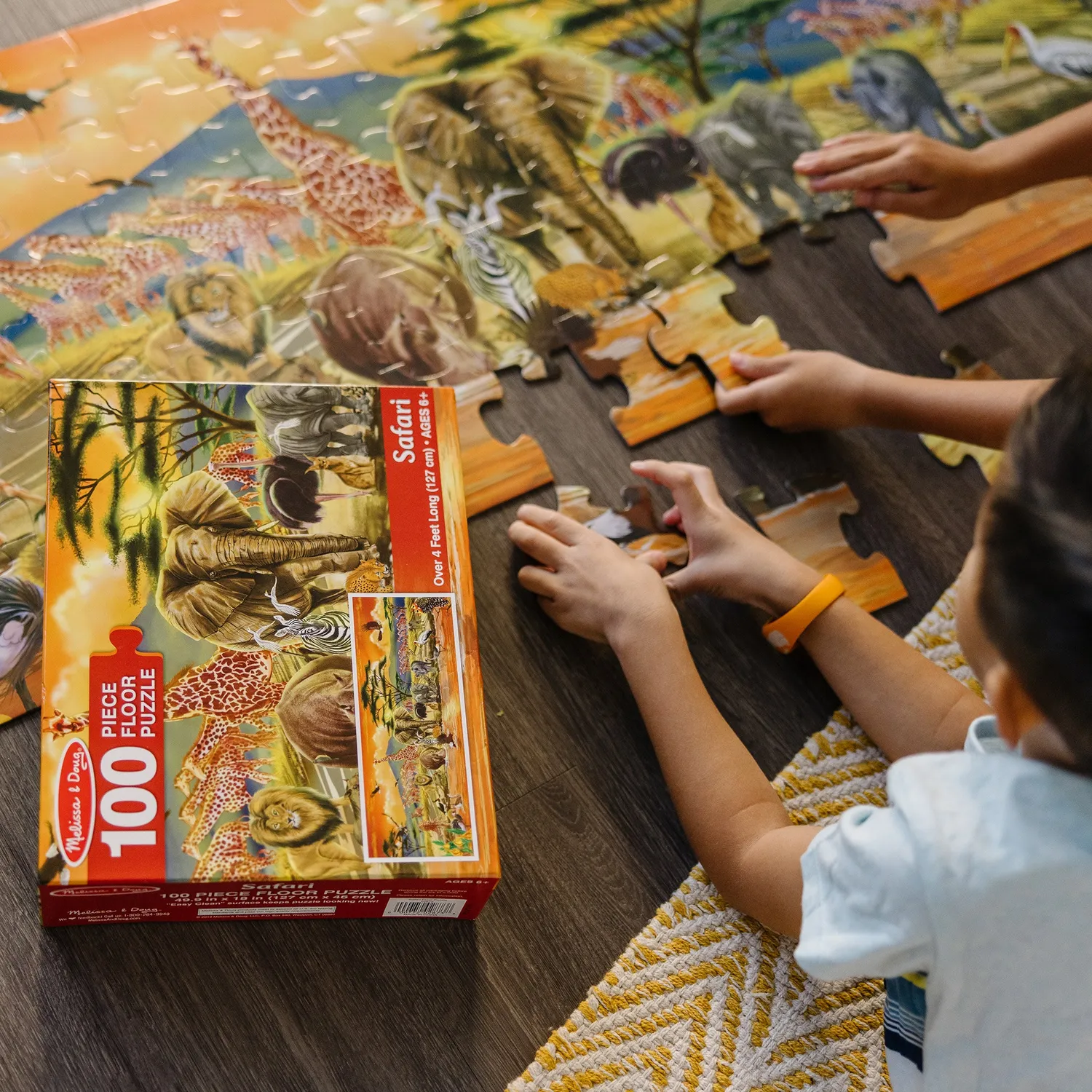 Melissa & Doug Safari Floor Puzzle vloerpuzzel 100 stukjes