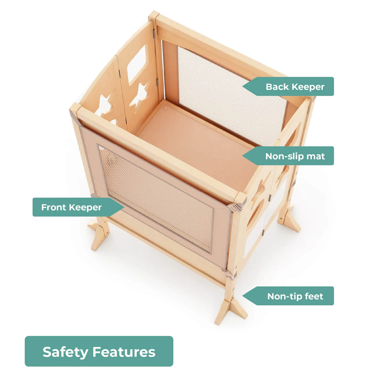 Guidecraft Kitchen Helper Double leertoren natural 2 kinderen