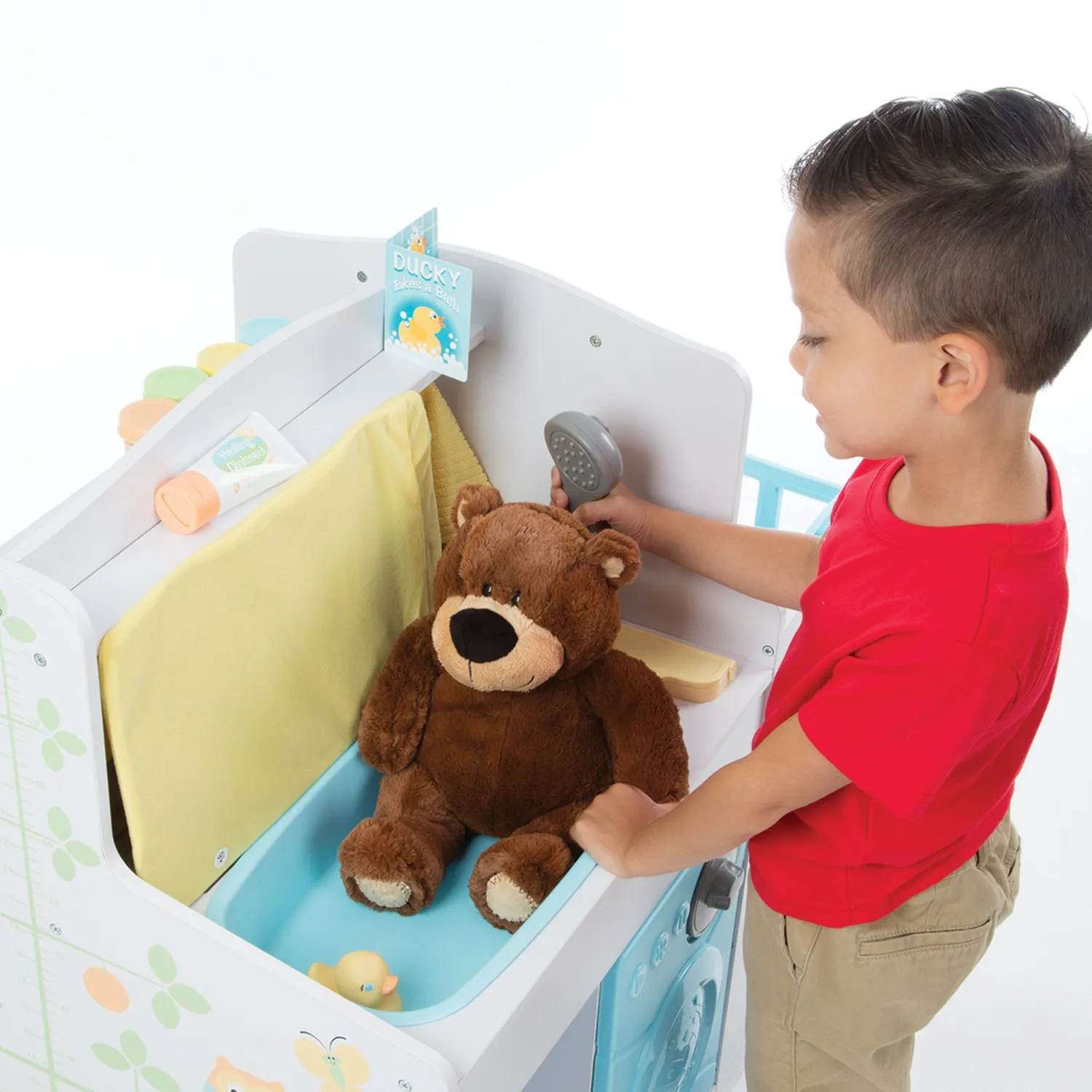 Melissa & Doug Mine to Love Baby Care Verzorgingscentrum hout