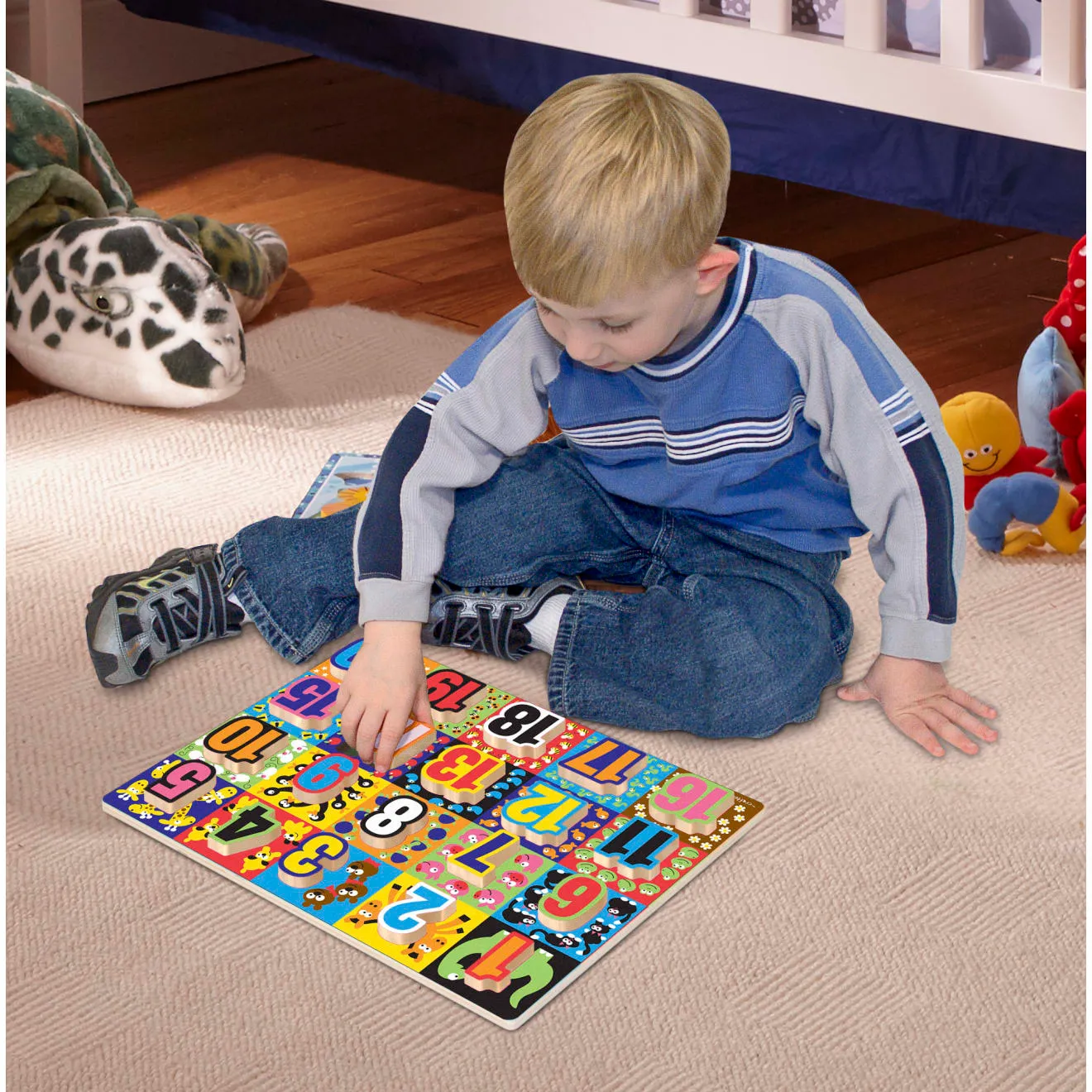 Melissa & Doug Jumbo Numbers houten puzzel 1-20 20 stukjes
