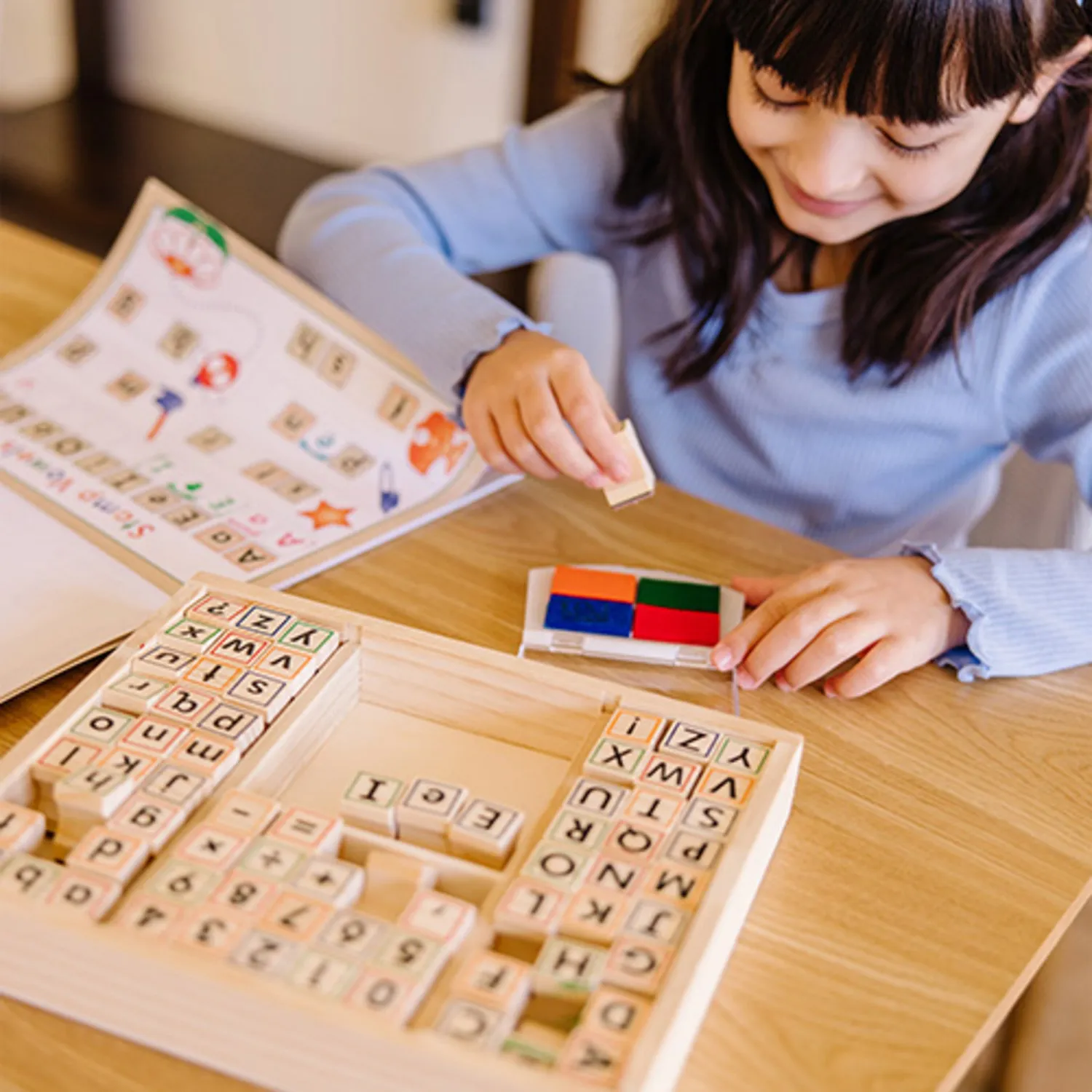 Melissa & Doug Deluxe ABCs 123s stempelset 71 stempels