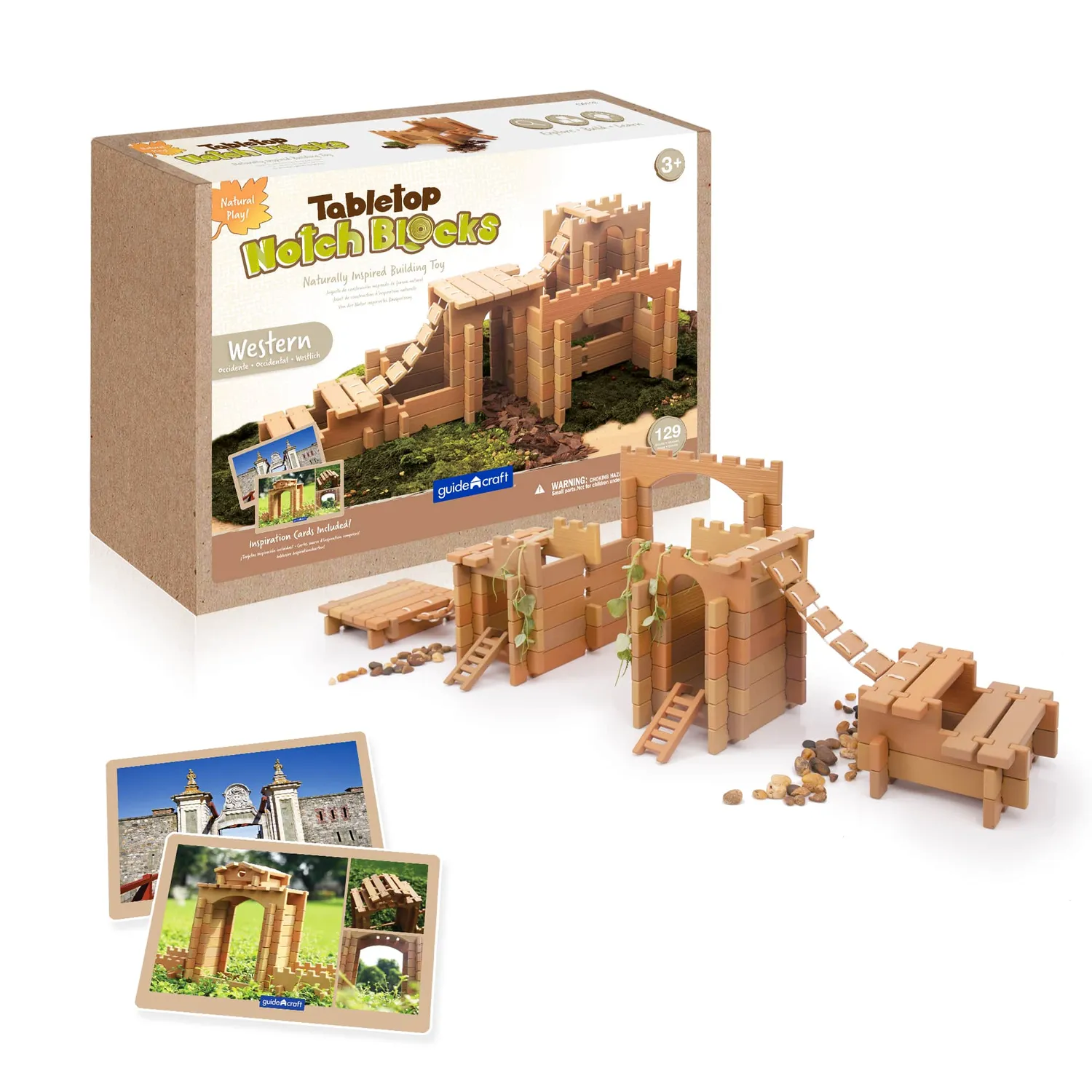 Guidecraft Tabletop Notch Blocks Western bouwblokken 85 stuks