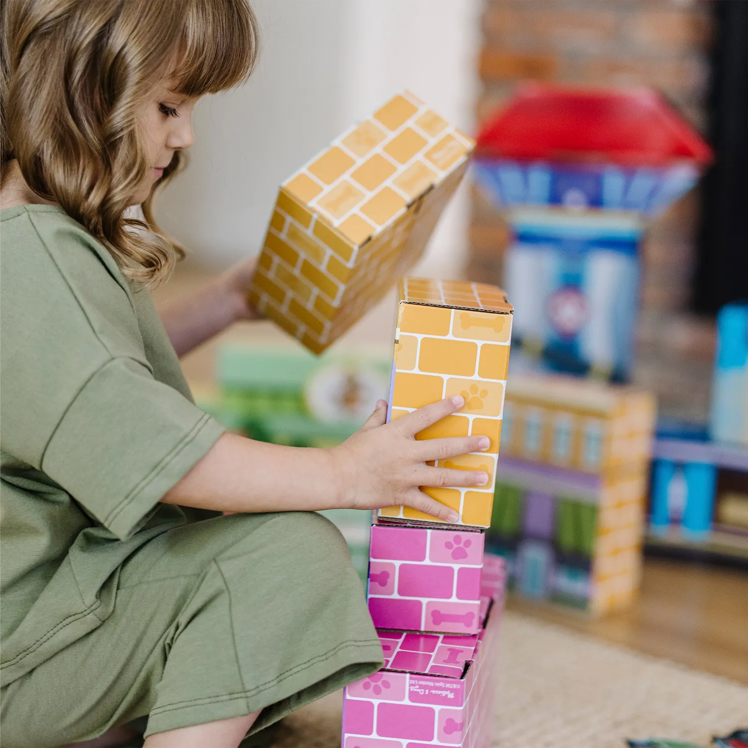 Melissa & Doug PAW Patrol Jumbo Cardboard Blocks bouwblokken 37 stuks karton