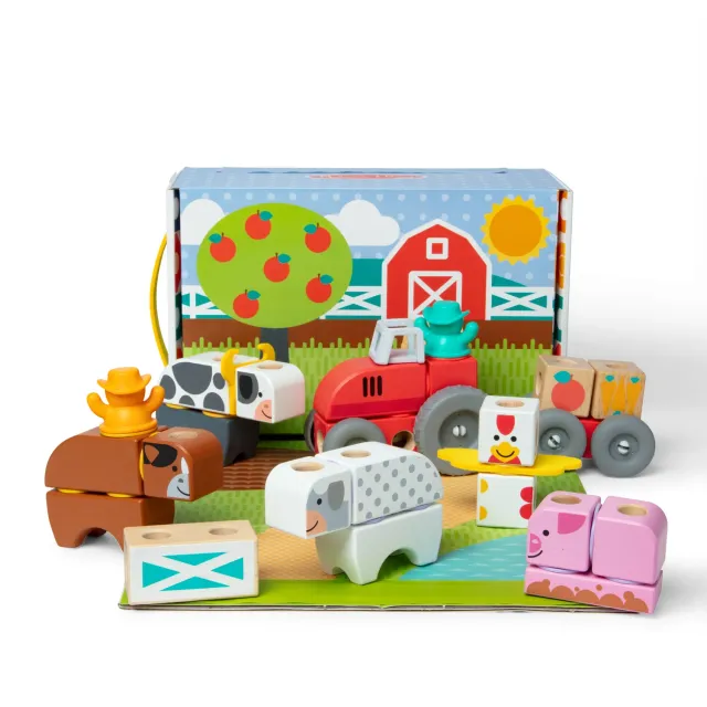 Melissa & Doug Blockables Farm bouwset blokken