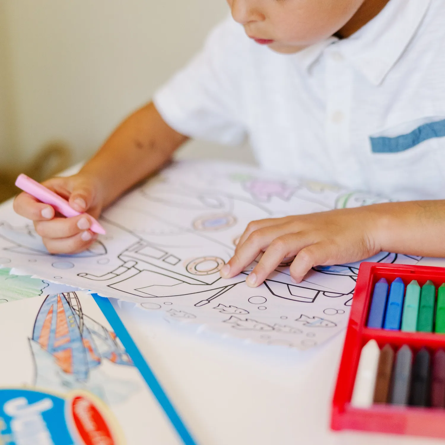 Melissa & Doug Voertuigen kleurblok jumbo 50 vellen auto