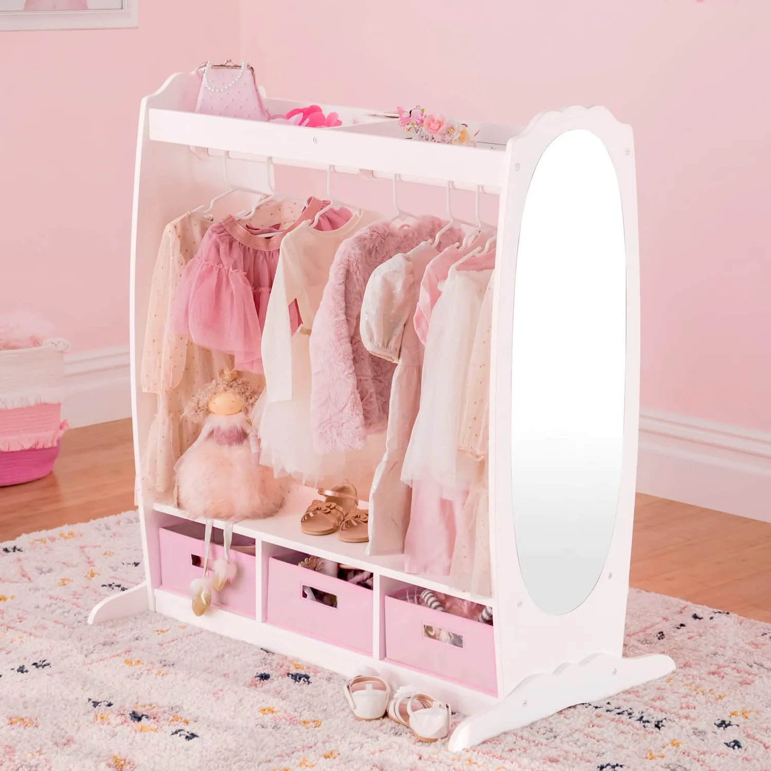 Guidecraft Dress Up Storage verkleedkast met spiegel
