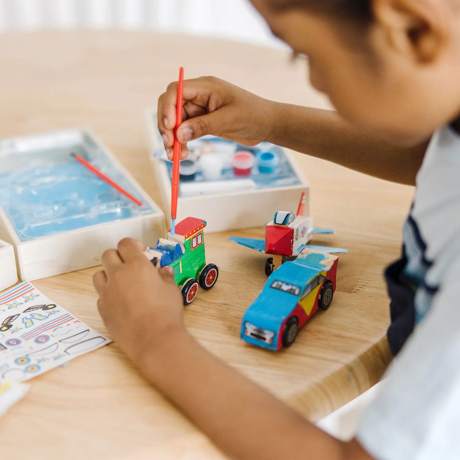 Melissa & Doug Created by Me knutselset voertuigen 3-pack hout
