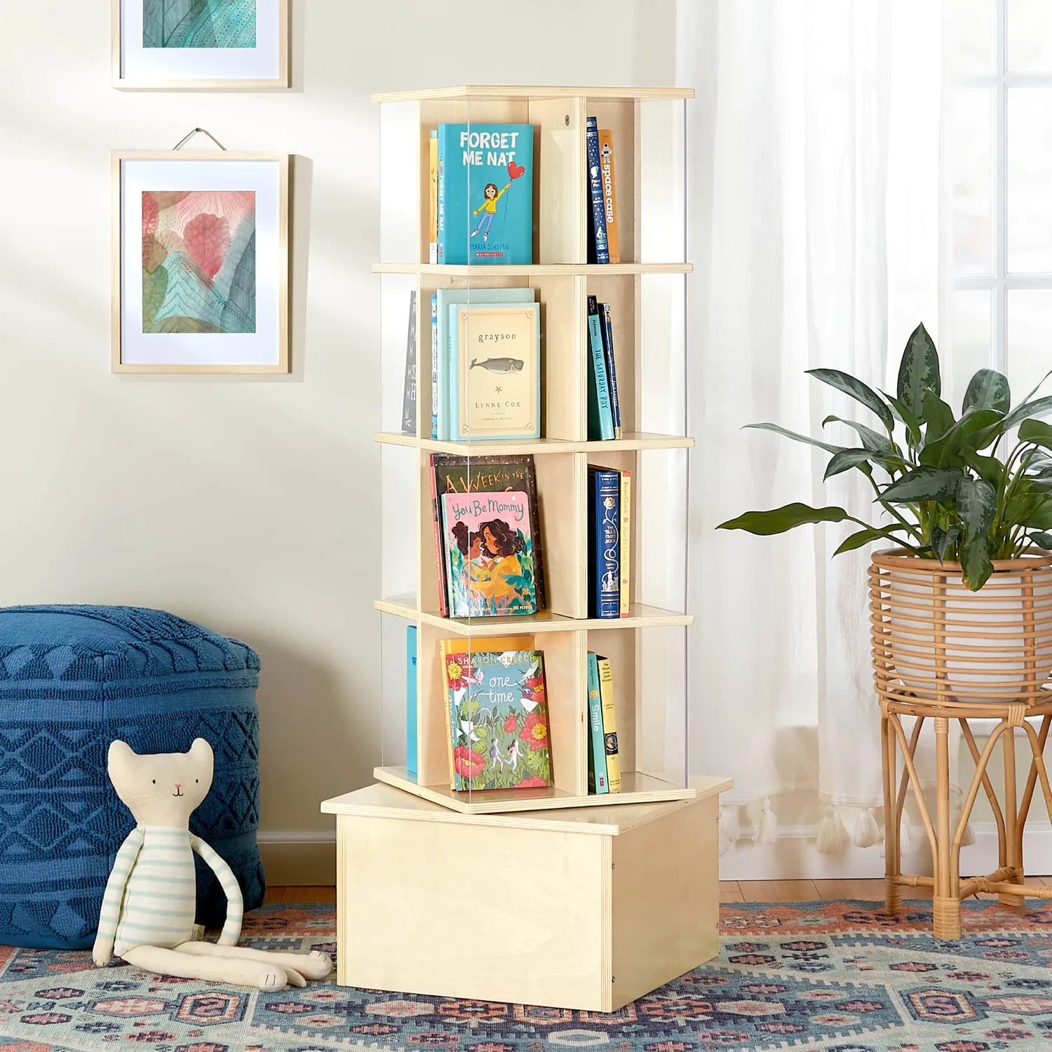 Guidecraft Floor Standing Spinner Display boekenkast 5-laags