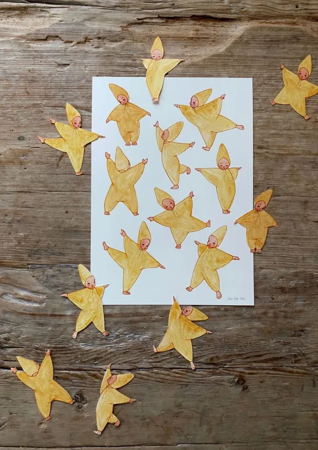 Ginger Fairy Knutselvel Sterren knipvel A4 sterrenkinderen