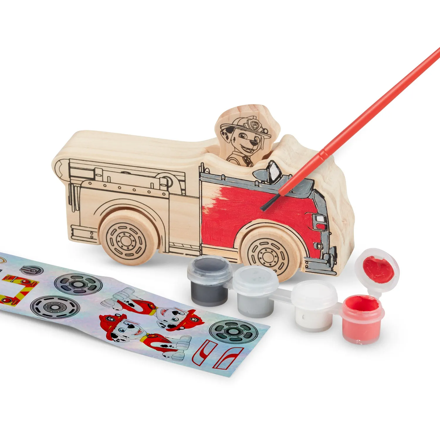 Melissa & Doug PAW Patrol Knutselset houten voertuigen verf