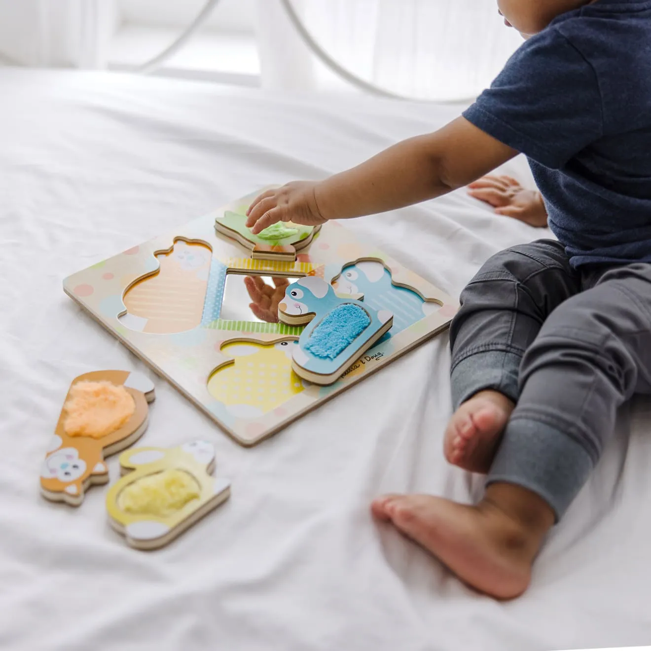 Melissa & Doug First Play Peek-a-Boo Pets puzzel spiegel