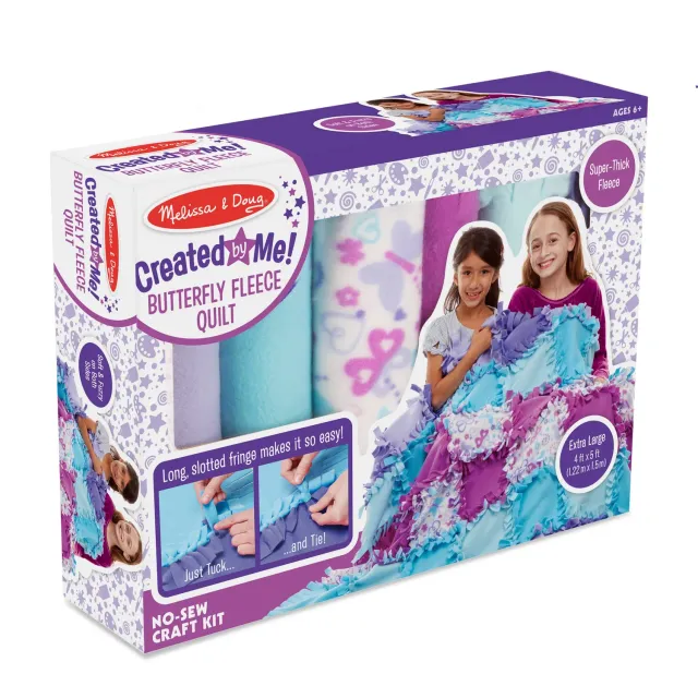 Melissa & Doug Created by Me Butterfly fleece deken knutselset