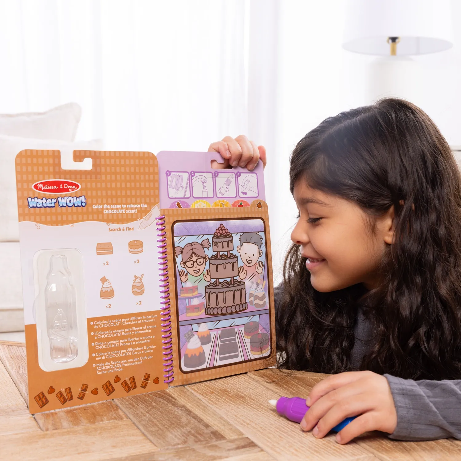 Melissa & Doug Water Wow Treats kleurboek met geur 5 pagina's