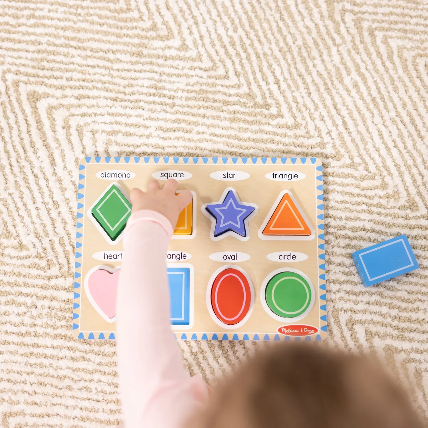 Melissa & Doug Shapes Chunky vormenpuzzel hout 8 stukjes
