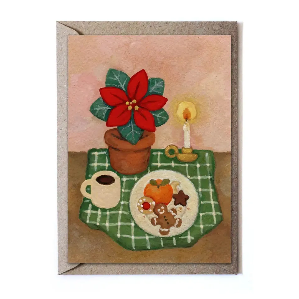 Ginger Fairy A slow December wenskaart 148x105 met envelop