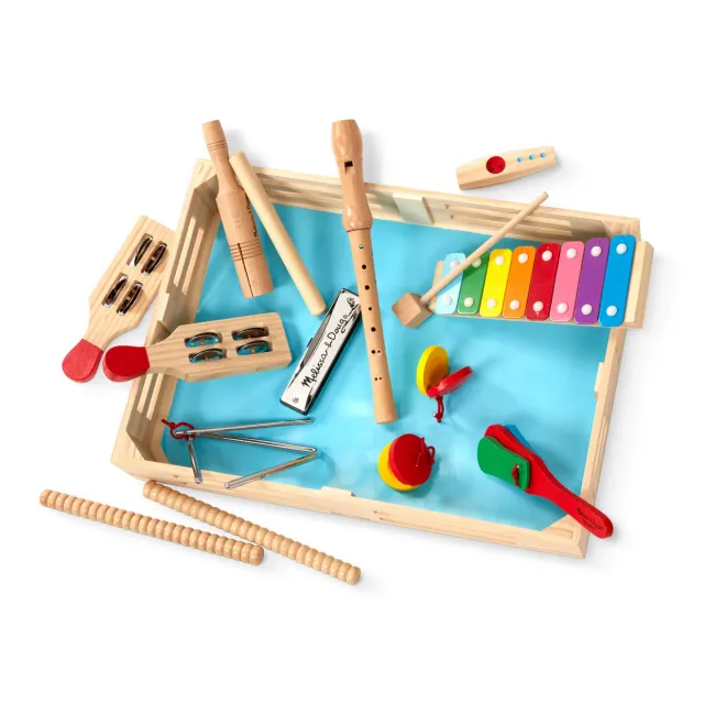 Melissa & Doug Deluxe Band muziekinstrumenten 11-delig hout