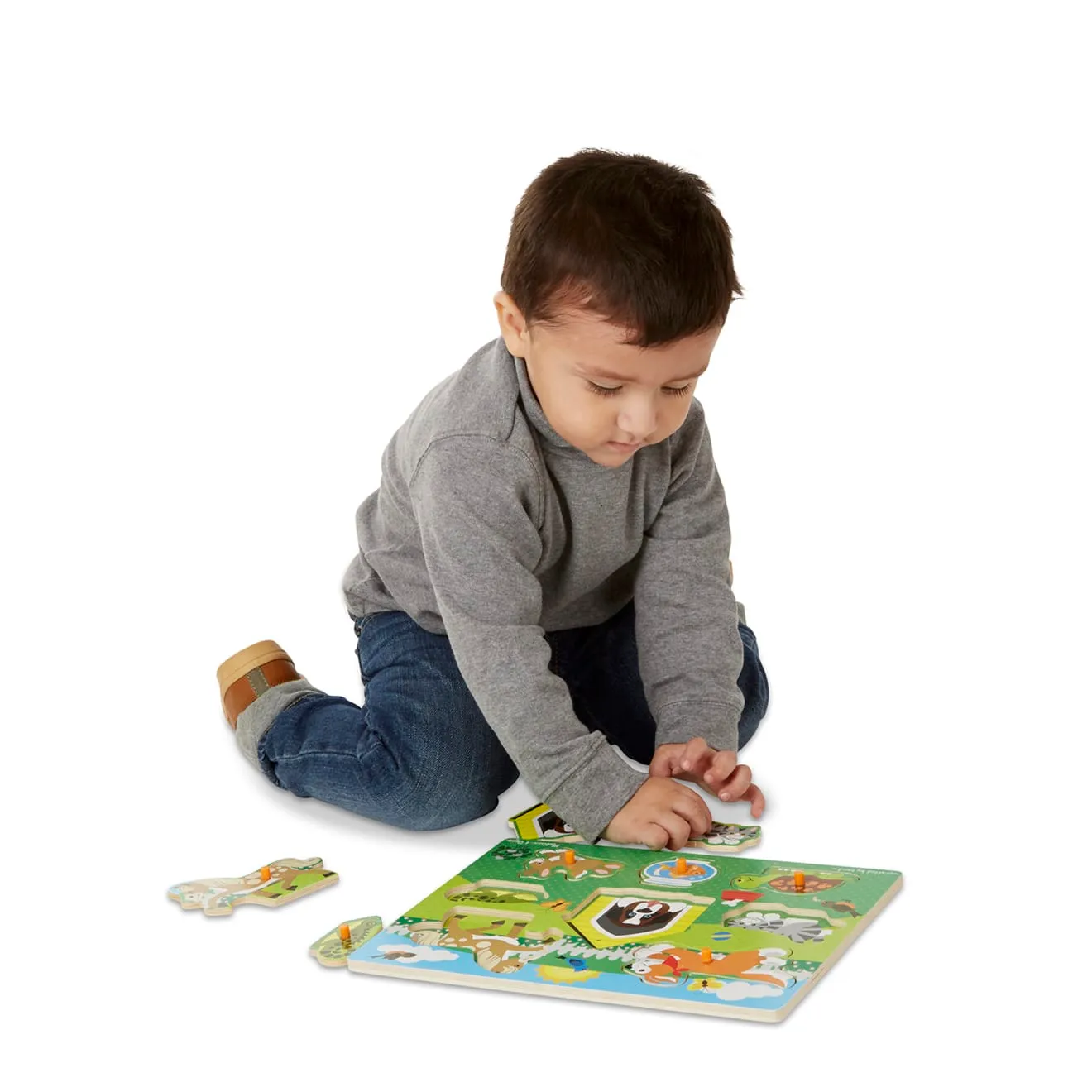 Melissa & Doug Pets knoppuzzel hout 8 stukjes huisdieren