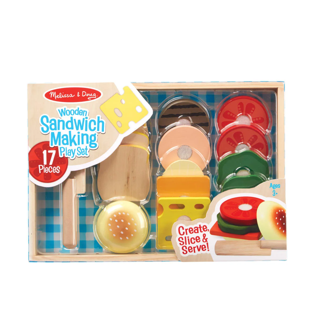 Melissa & Doug Sandwich Making Set houten speelgoed 16-delig