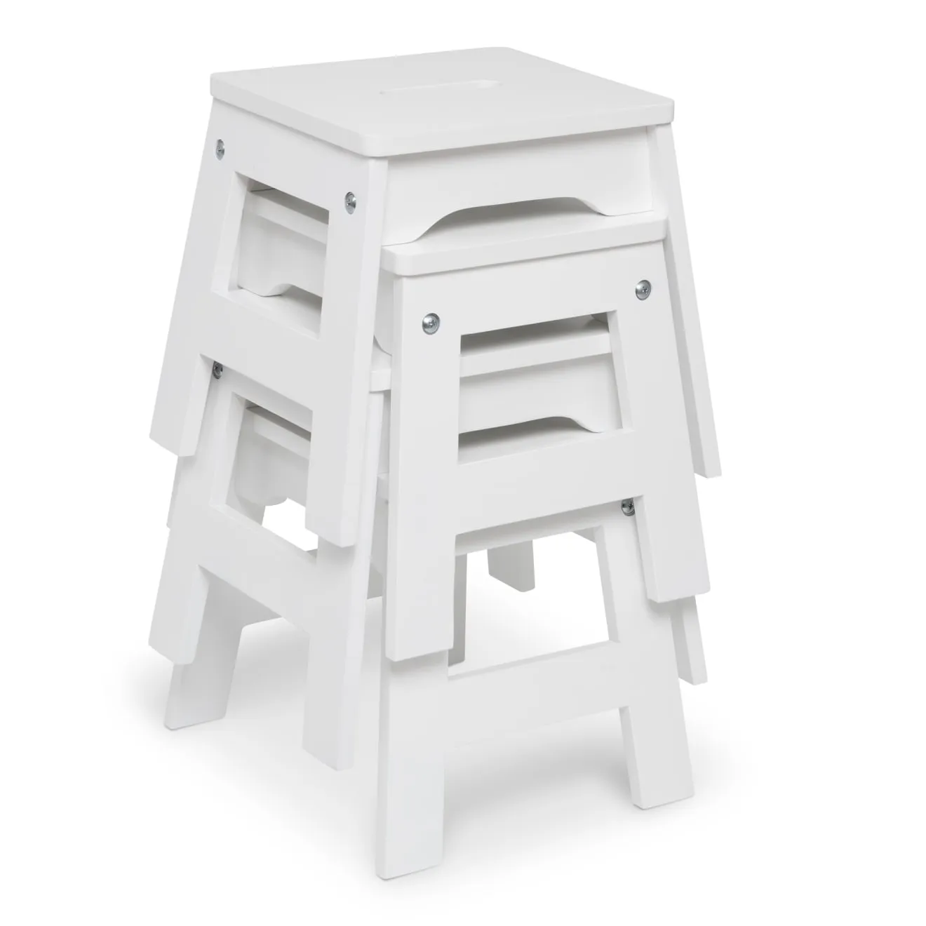 Melissa & Doug Wooden Stools – Set of 4 kinderkrukjes