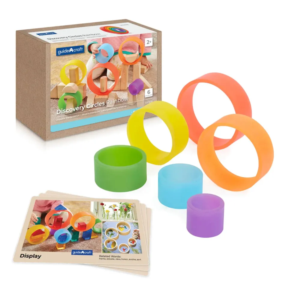 Guidecraft Discovery Circles stapelringen regenboog sensorisch