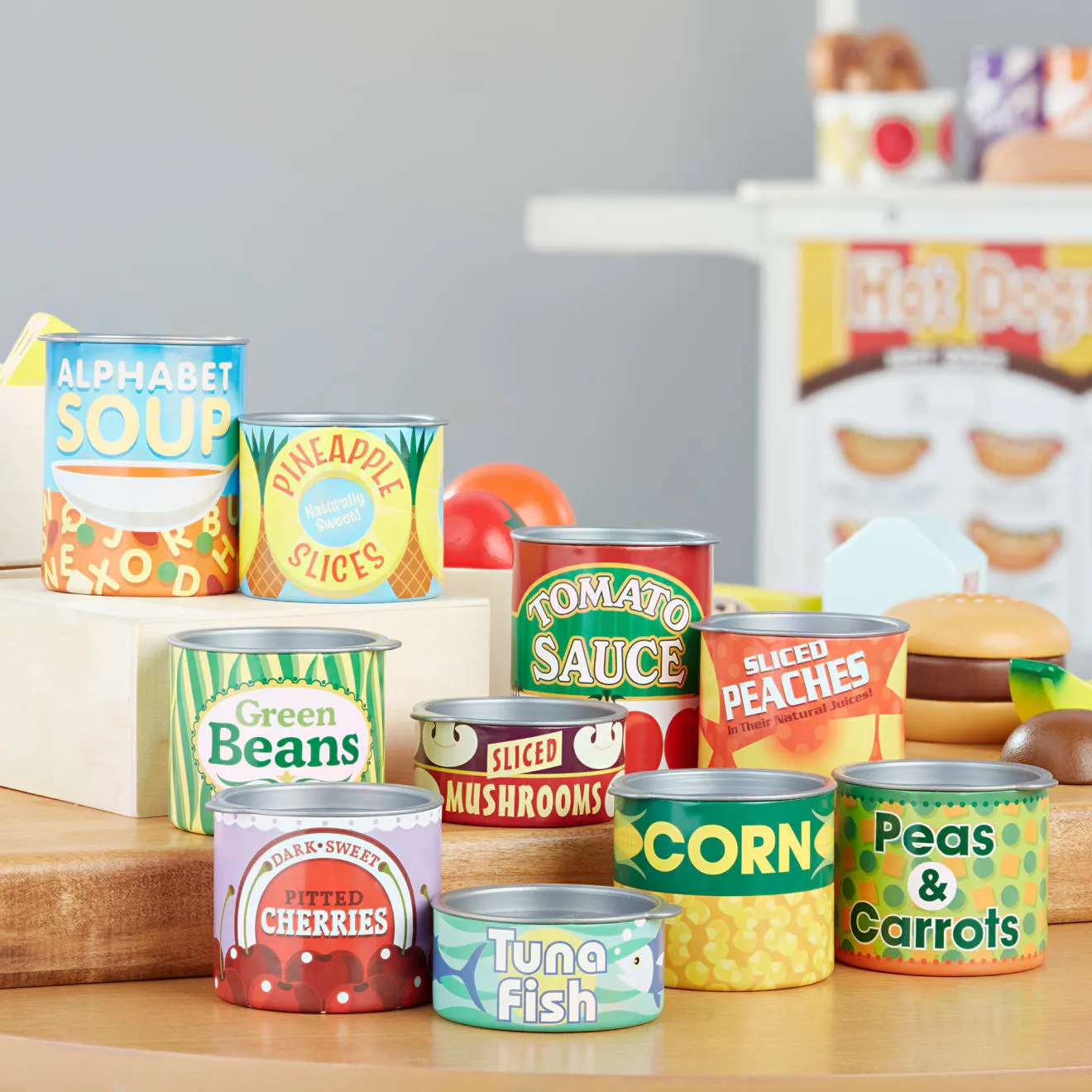 Melissa & Doug Let's Play House Grocery Cans speelblikjes