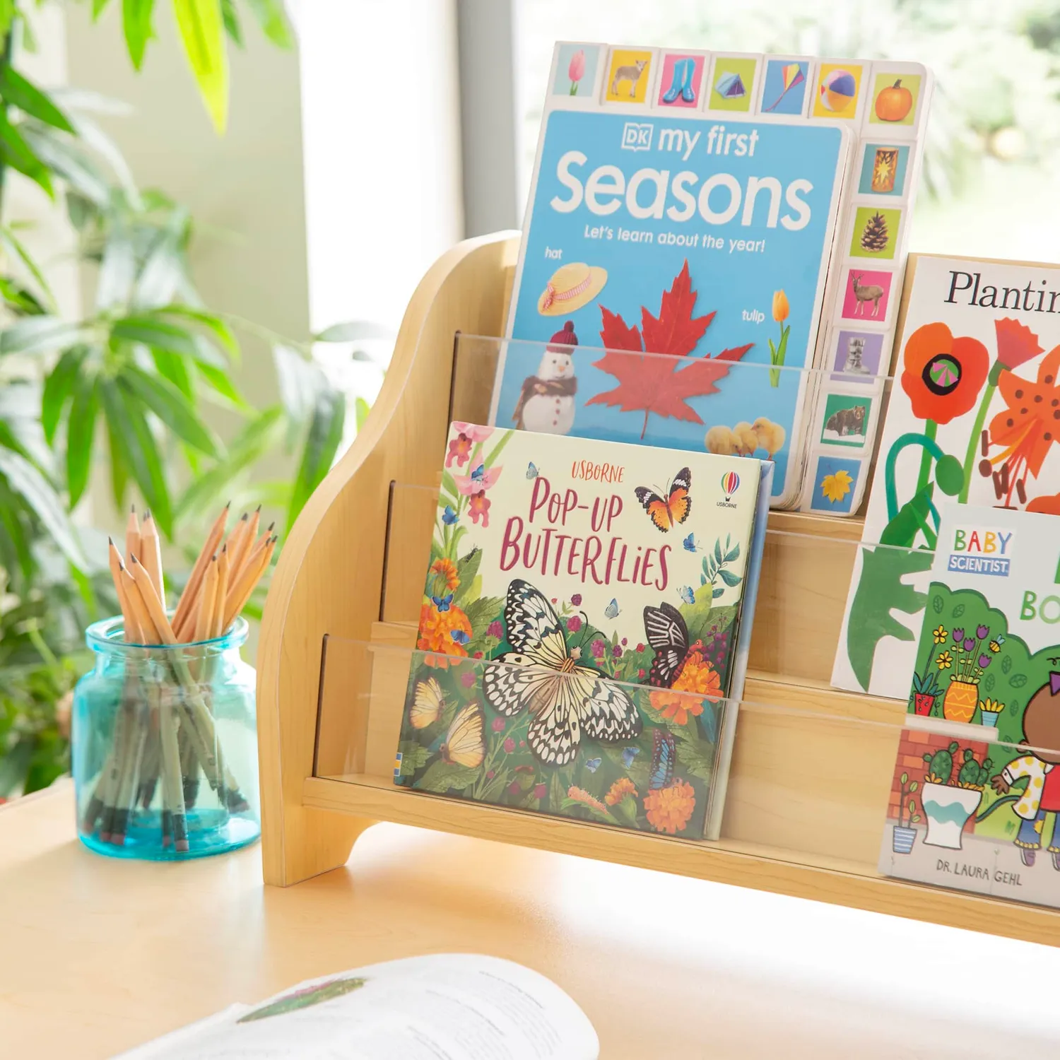 Guidecraft Tabletop Book Display boekenrek tafel transparant