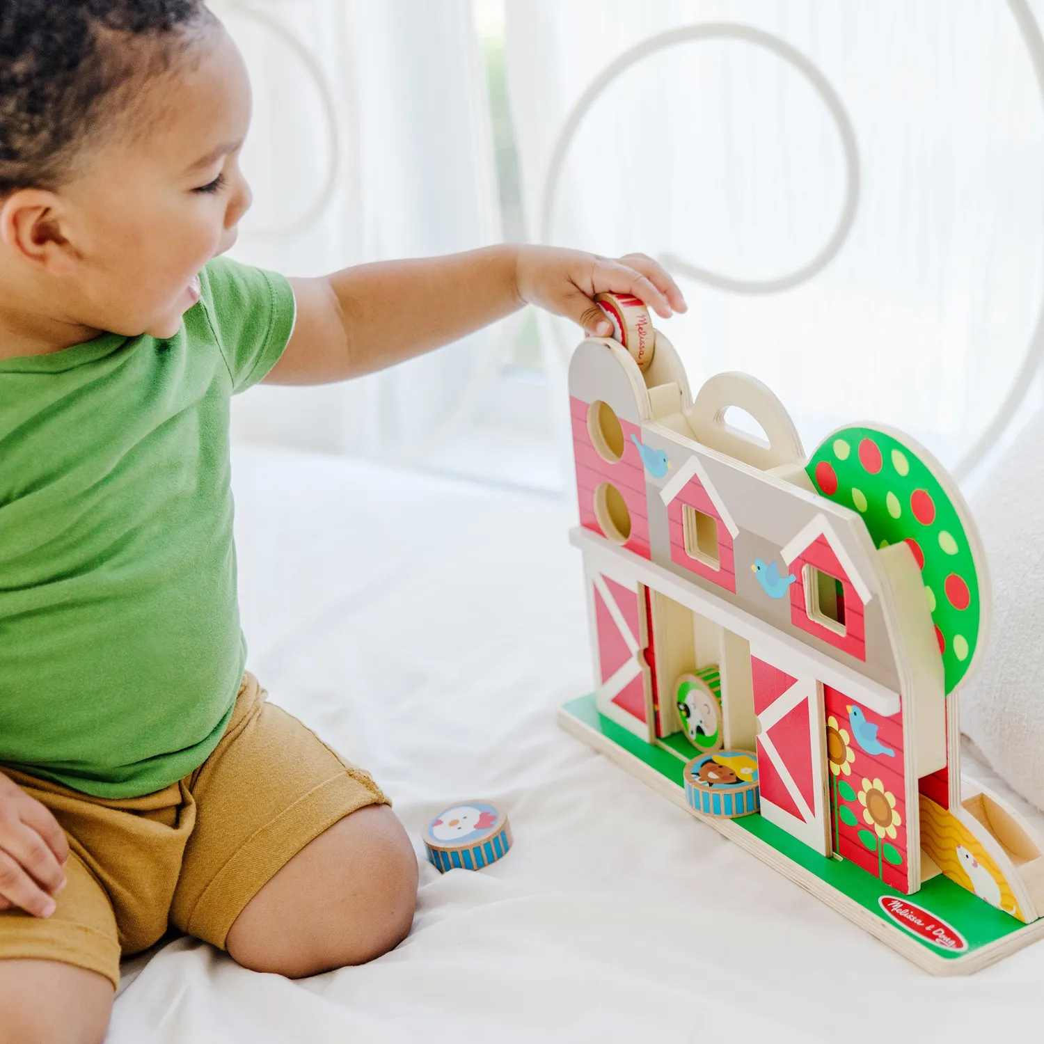 Melissa & Doug GO Tots Barnyard Tumble boerderijbaan hout