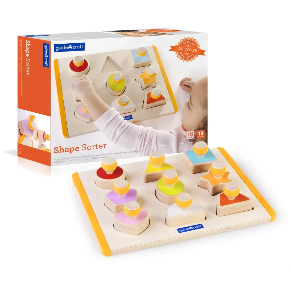 Guidecraft Shape Sorter vormenpuzzel hout 18 maanden+