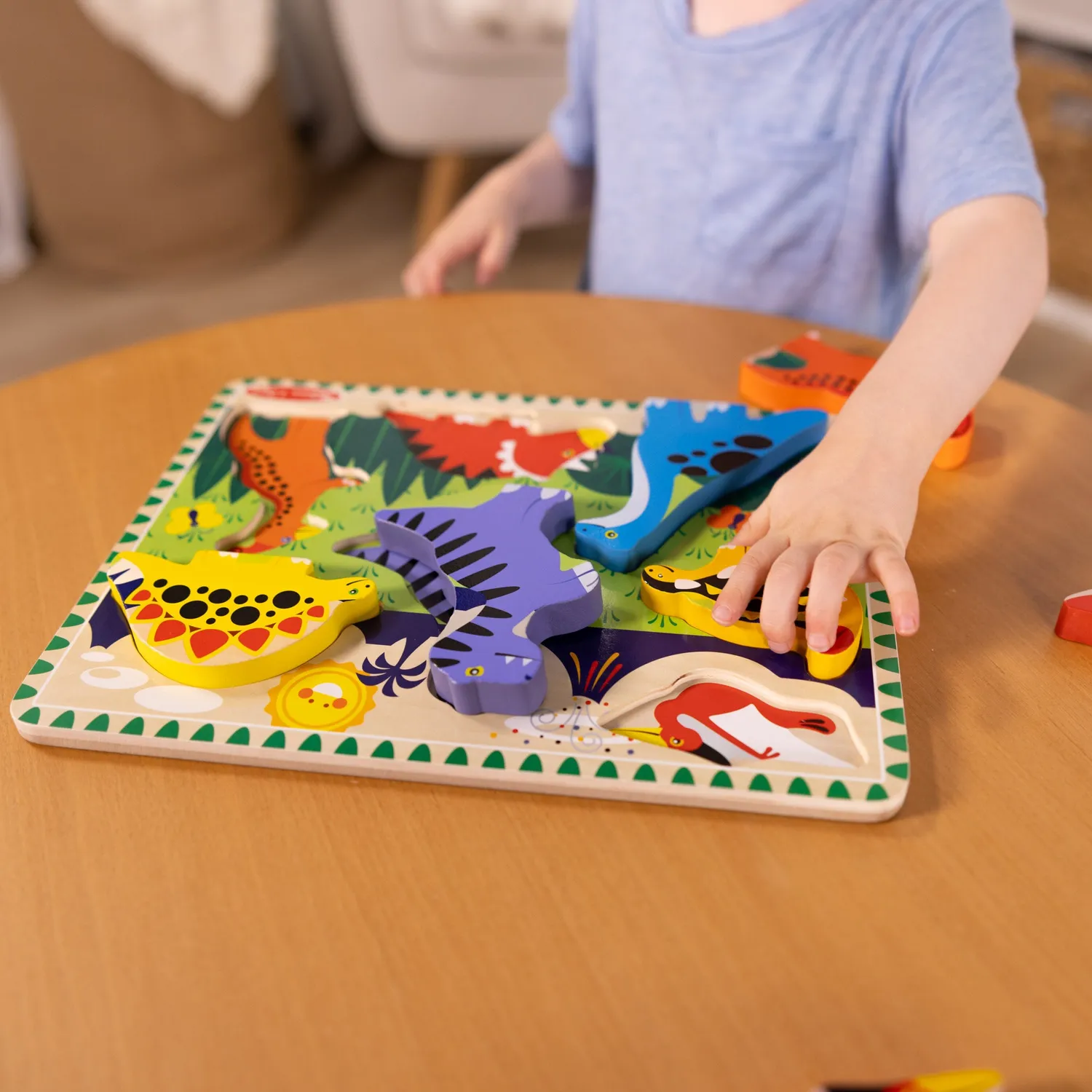 Melissa & Doug Dinosaurs houten puzzel 7 stukjes