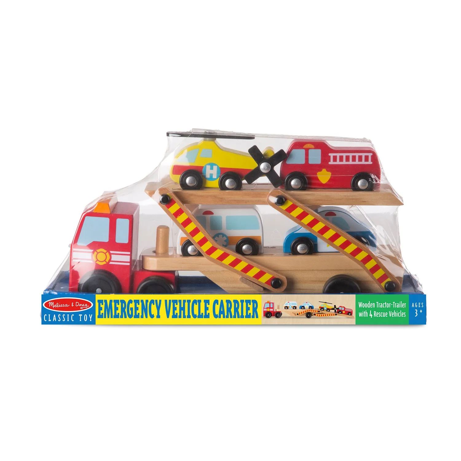 Melissa & Doug Emergency Vehicle Carrier autotransporter hulp