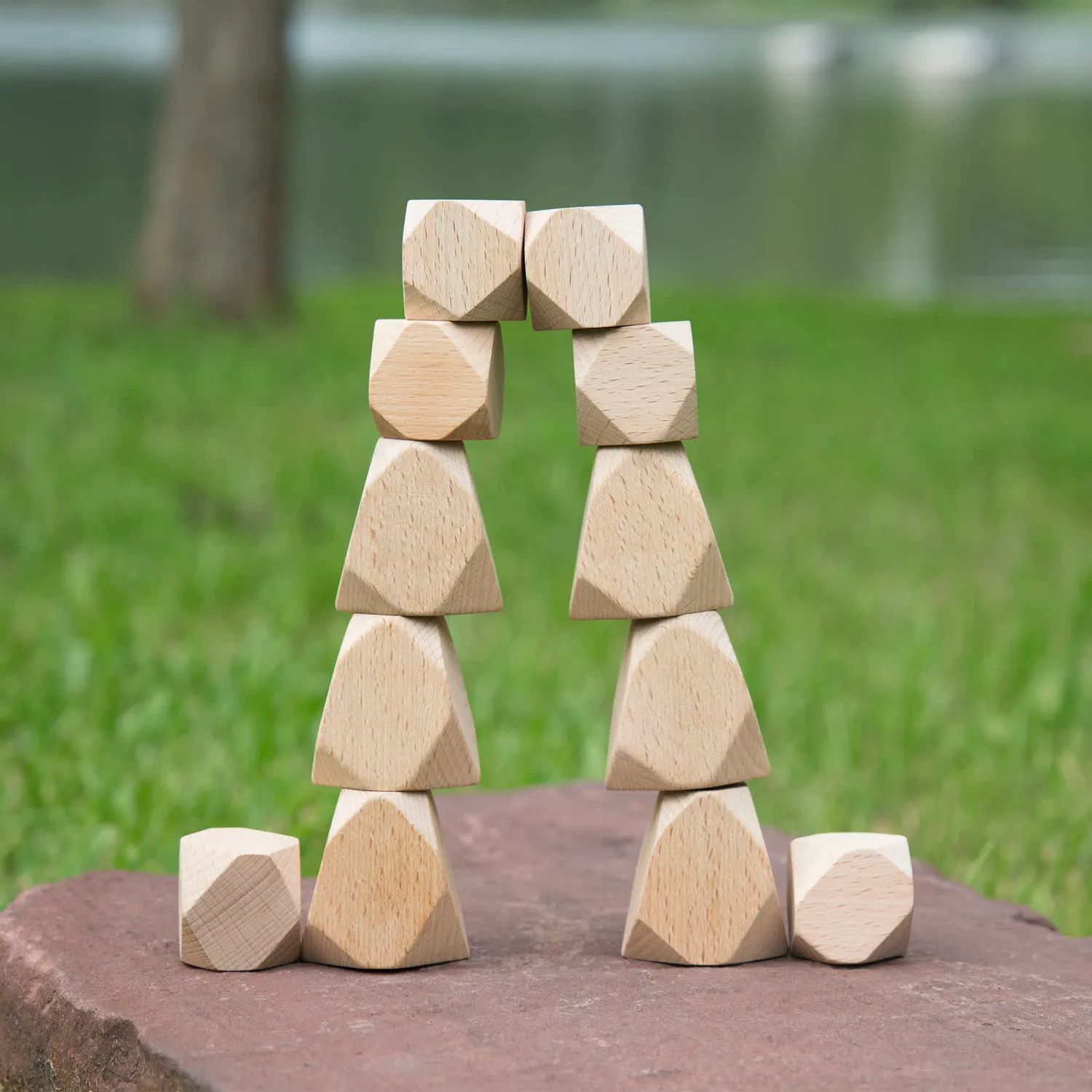 Guidecraft Wood Stackers Standing Stones stapelstenen 20-delig
