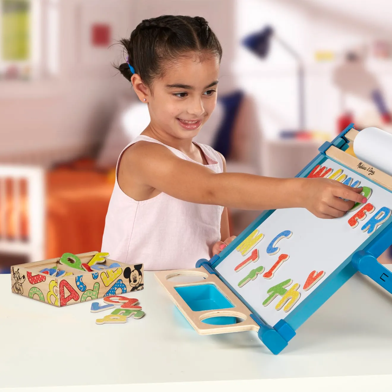 Melissa & Doug Mickey & Friends magneetletters hout 52-delig