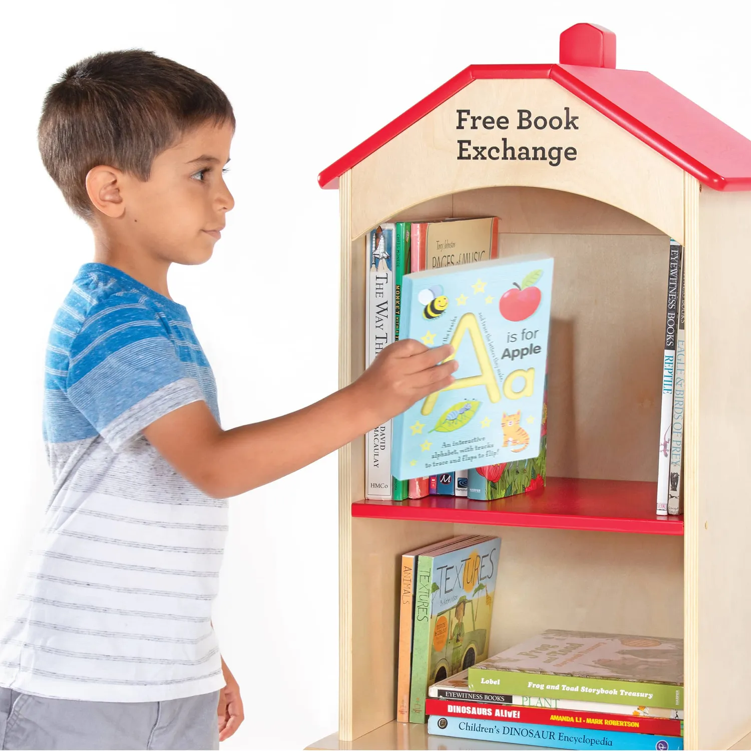 Guidecraft Free Library Exchange Book Stand boekenrek 3 vakken